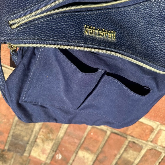 Kenneth Cole Reaction Blue Crossbody Pebbled Leather Purse - Picture 12 of 14